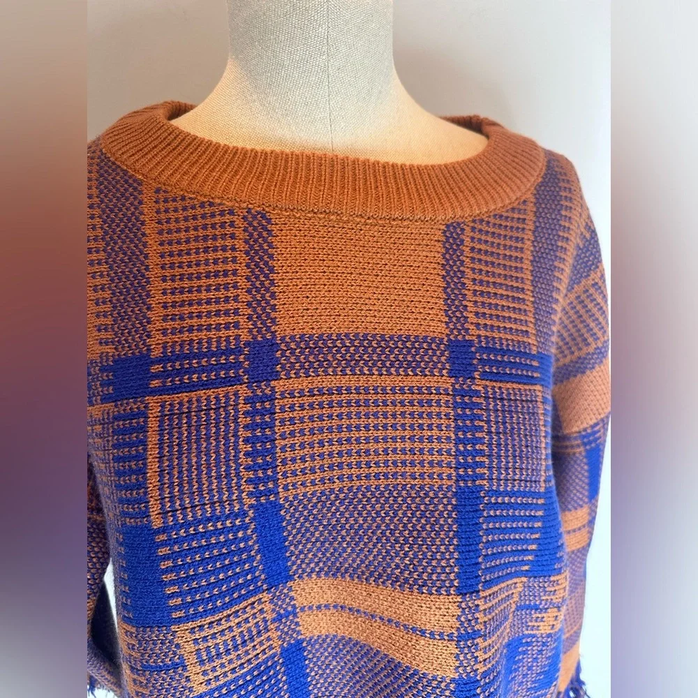 Anthropologie Moon River Plaid Sweater - Picture 3 of 6